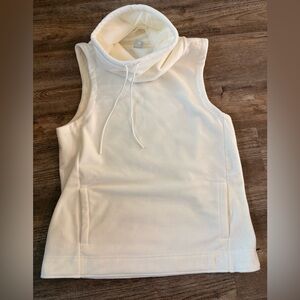 NOBULL Cream Sleeveless Cowl Neck Fleece Pullover